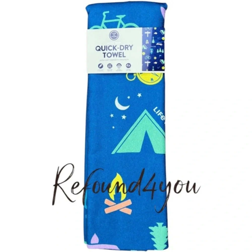 Life Is Good - ‘Summer Fun’ Quick-Dry Towel. 72.5” x 30”. NWT. Firm!